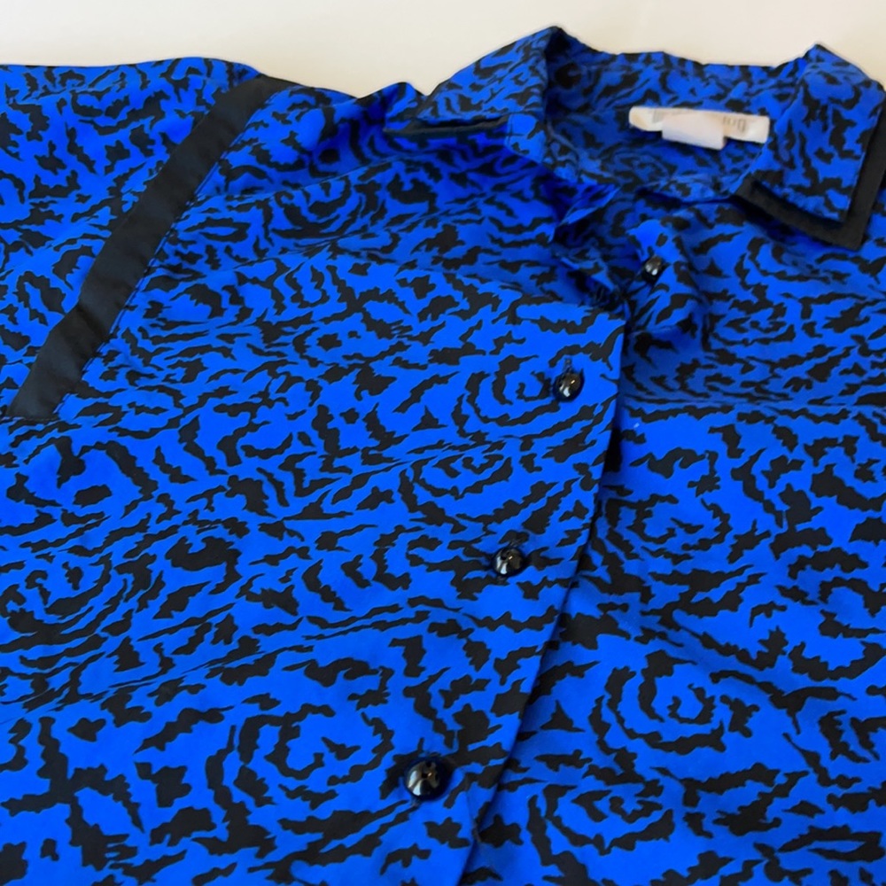 Vintage Worthington Electric Blue Graphic Print Top M/L